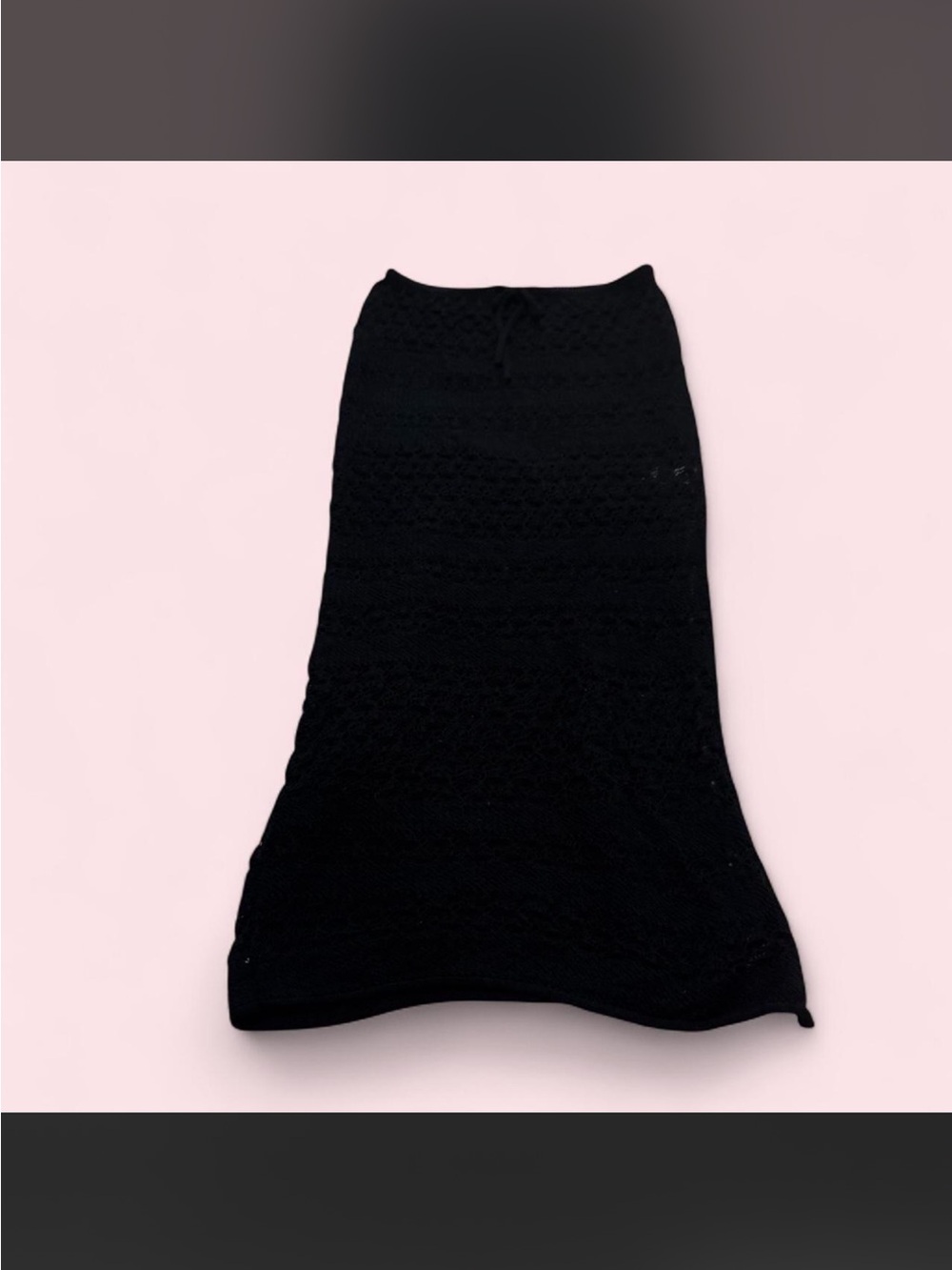 wild fable Black Crochet Maxi Skirt